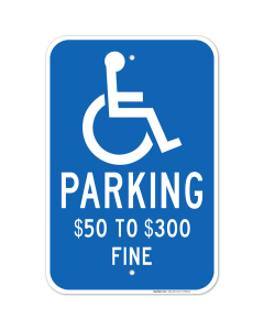 Missouri Handicap Parking Sign, Handicapped Parking $50 to $300 Fine Sign