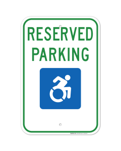 New York Handicap Parking Sign, Reserved Parking With ISA Icon Sign