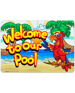 Welcome To Our Pool Sign, Outdoor Pool Decor Sign