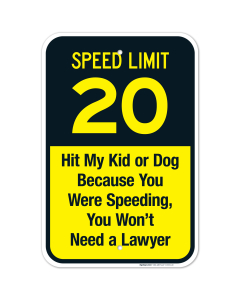 Speed Limit 20 Sign, Traffic Sign