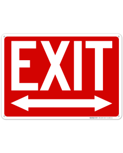 Exit With Two Way Arrow Sign