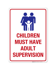 Pool Sign, Children Must Have Adult Supervision Sign