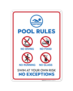 Pool Sign, Pool Rules Sign