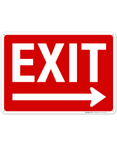 Exit Sign, with Right Arrow