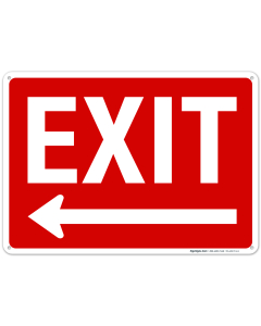 Exit Sign, with Left Arrow