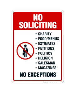 No Soliciting Door Sign, No Soliciting Sign, for House