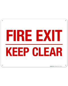 Fire Exit Keep Clear Sign, Fire Safety Sign