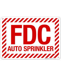 Fdc Auto Sprinkler Sign, Fire Safety Sign, (SI-5741)