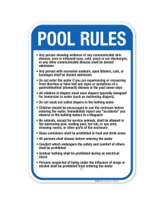 New Jersey Pool Rules Sign, Complies With State Of New Jersey Pool Safety Code