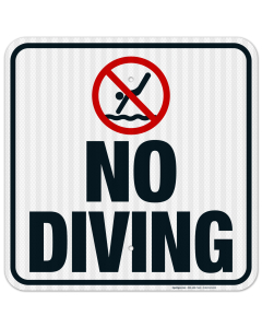 Texas No Diving Sign, Complies With State Of Texas Pool Safety Code
