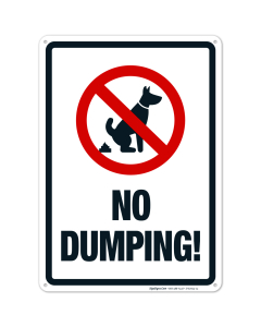 No Dumping Dog Poop Sign