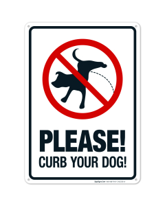 Please Curb Your Dog Sign