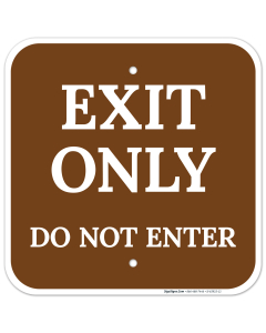 Exit Only Do Not Enter Sign, (SI-63925)