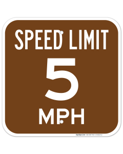 Speed Limit 5 MPH Sign, (SI-64018)