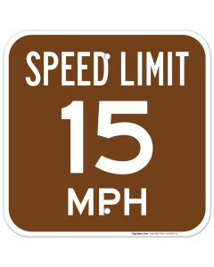 Speed Limit 15 MPH Sign, (SI-64020)
