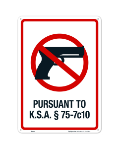 Kansas Gun Law With Graphic Sign