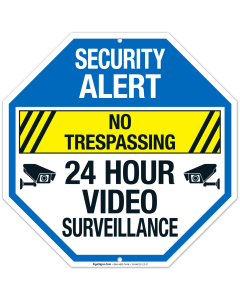No Trespassing 24 Hour Video Surveillance Sign