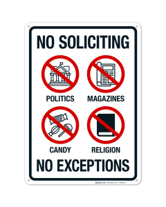 No Exceptions Politics Magazines Candy Religion Sign