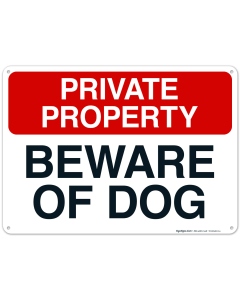 Private Property Beware Of Dogs Sign, (SI-66430)