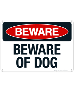 Beware Of Dog Sign, (SI-66432)