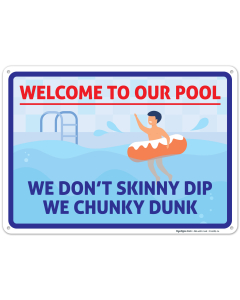 Welcome To Our Pool Sign, Pool Sign, (SI-6685)