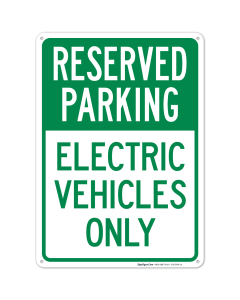 Reserved Parking Electric Vehicles Only Sign, (SI-67846)