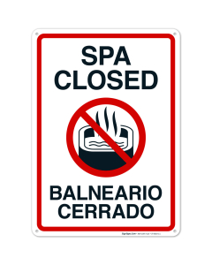 Spa Closed Sign, Pool Sign