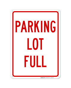 Parking Lot Full Sign