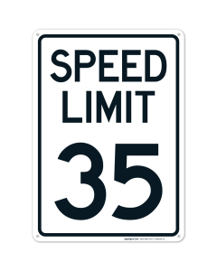 Speed Limit 35 Mph Sign, (SI-68550)