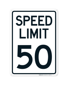 Speed Limit 50 Mph Sign, (SI-68553)