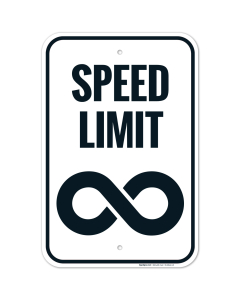 Speed Limit Infinity Sign