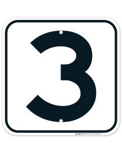 Parking Lot Number 3 Sign