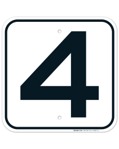 Parking Lot Number 4 Sign