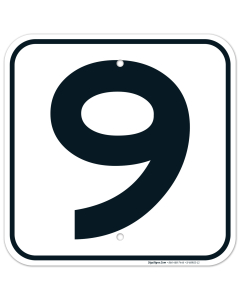 Parking Lot Number 9 Sign