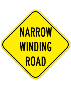Narrow Winding Road Sign