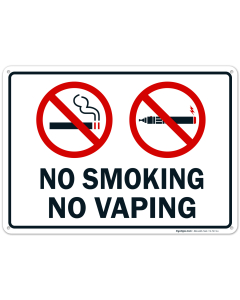 No Smoking No Vaping Sign