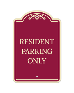 Resident Parking Only Décor Sign, (SI-73459)