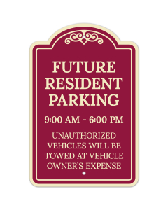 Future Resident Parking 9 Décor Sign