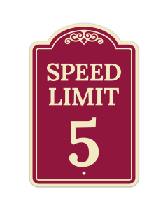 Speed Limit 5 Mph Décor Sign