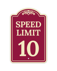 Speed Limit 10 Mph Décor Sign