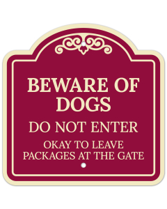 Beware Of Dog Do Not Enter Okay To Leave Packages At The Gate Décor Sign