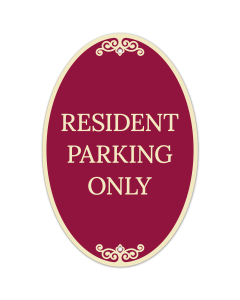 Resident Parking Only Decor Sign, (SI-73884)