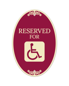 Handicapped Reserved Decor Sign, (SI-73886)