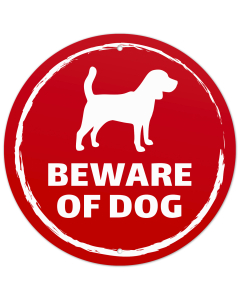 Beware of Dog Beagle Sign