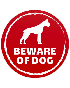 Beware of Dog Boxer Sign