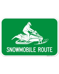 Snowmobile Route Sign