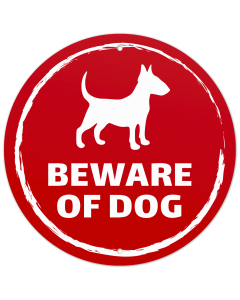 Beware of Dog Bull Terrier Sign