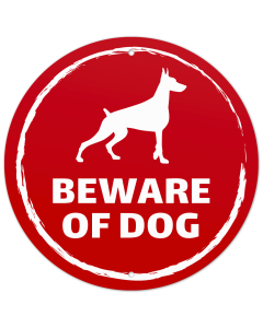 Beware of Dog Doberman Sign