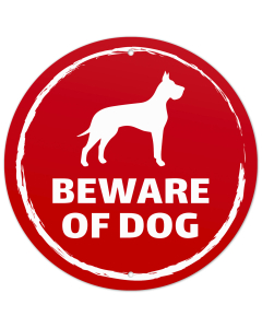 Beware of Dog Great Dane Sign