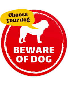 Beware of Dog Pug Sign